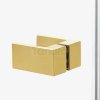 NEW TRENDY Kabina prysznicowa AVEXA GOLD BRUSHED 1D L 100x90x200 szkło czyste 6mm Active Shield 2.0 EXK-1756